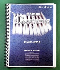 Yamaha CVP-201 Instruction Manual: 178 Pages & Protective Covers!
