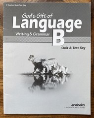 Abeka Language B Writing Grammar Work-text Key & Teacher Quiz Test Key Grade 5