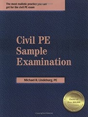 Civil PE Sample Examination Hardcover Michael R. Lindeburg