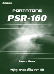 Yamaha PSR-160 Instruction Manual: 64 Pages & Protective Covers!