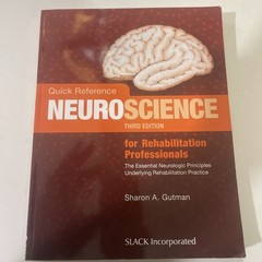 Third edition of Quick Reference Neuroscience Rehabilitation Professionals New