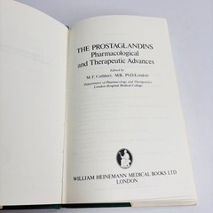 The Prostaglandins Pharmacological And Therapeutic Advances Cuthbert 1973