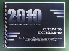2010 Polaris Sportsman 90 Owner’s Manual: 199 Pages & Protective Covers!