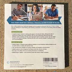 Wadsworth How to Study in College 11th Ed PB 2014 Pauk & Owens Study Skills