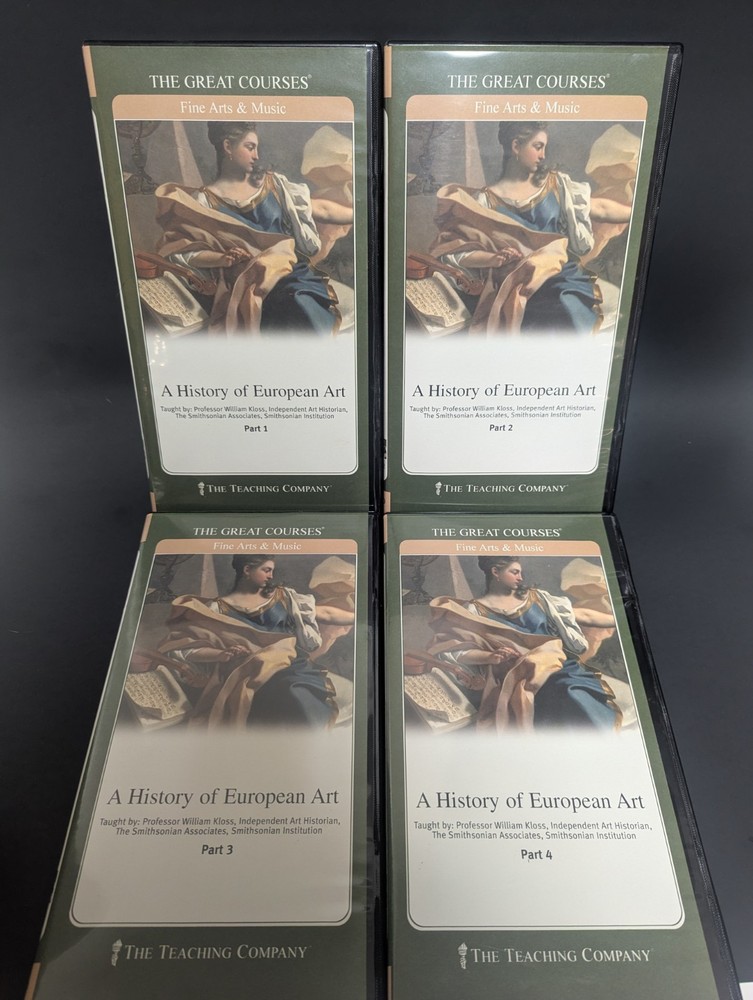 The Great Courses A History of European Art Parts 1-4 on 8 DVDs & 4 Guidebooks