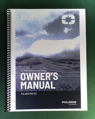 2021 Polaris Pro XD 4000G Owner’s Manual: 180 Pages & Clear Covers!