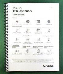 Casio PX-S1000 Instruction Manual: 47 Pages Coil Bound & Protective Covers!