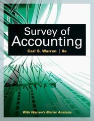 Survey of Accounting (Accounting I) – Hardcover By Warren, Carl S. – VERY GOOD