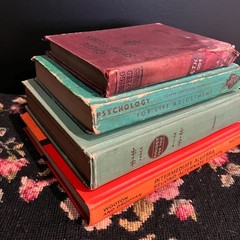 Lot of 4 Vintage Textbooks 1920s 40s 50s 60s Books Resell Education Mid-century