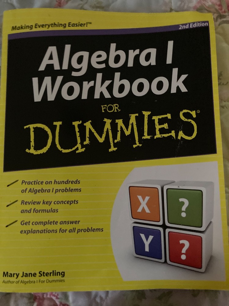 Algebra I for Dummies Book and Workbook 2nd Edition – used