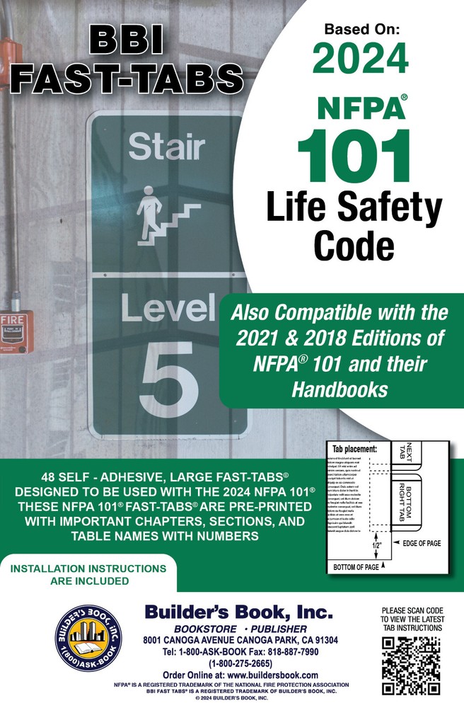 2024 Life Safety Code NFPA 101 Fast-Tabs – INDEX TABS ONLY