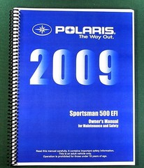 2009 Polaris Sportsman 500 EFI ATV Owner’s Manual: 136 Pages & Clear Covers!