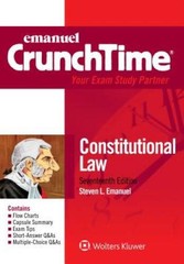 Constitutional Law (Emanuel Crunchtime) – Paperback By Steven L. Emanuel – GOOD