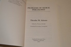 Problems of Moral Philosophy by Adorno, Theodor W. (Paperback)