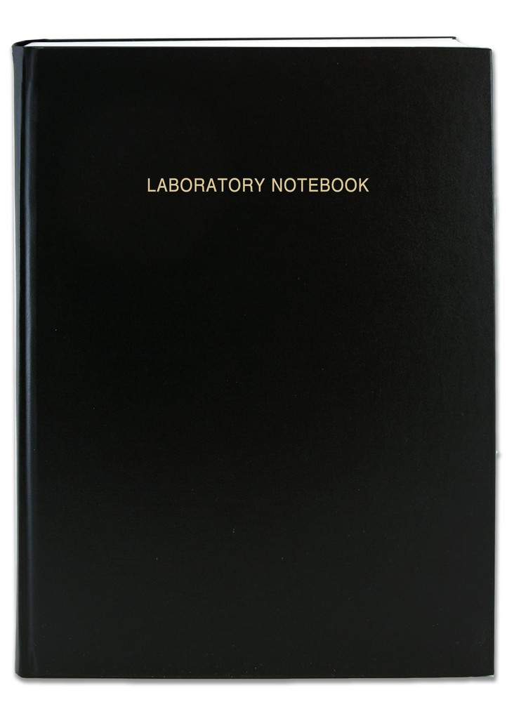Black Laboratory Notebook – 96 Pages (.25” Grid Format), 8 7/8” x 11 1/4”,…