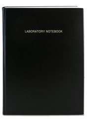 Black Laboratory Notebook – 96 Pages (.25” Grid Format), 8 7/8” x 11 1/4”,…