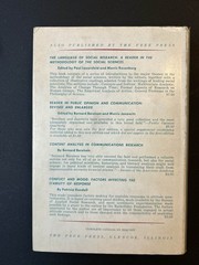 Personal Influence 1955 1st Edition Katz Lazarsfeld Sociology Mass Communication