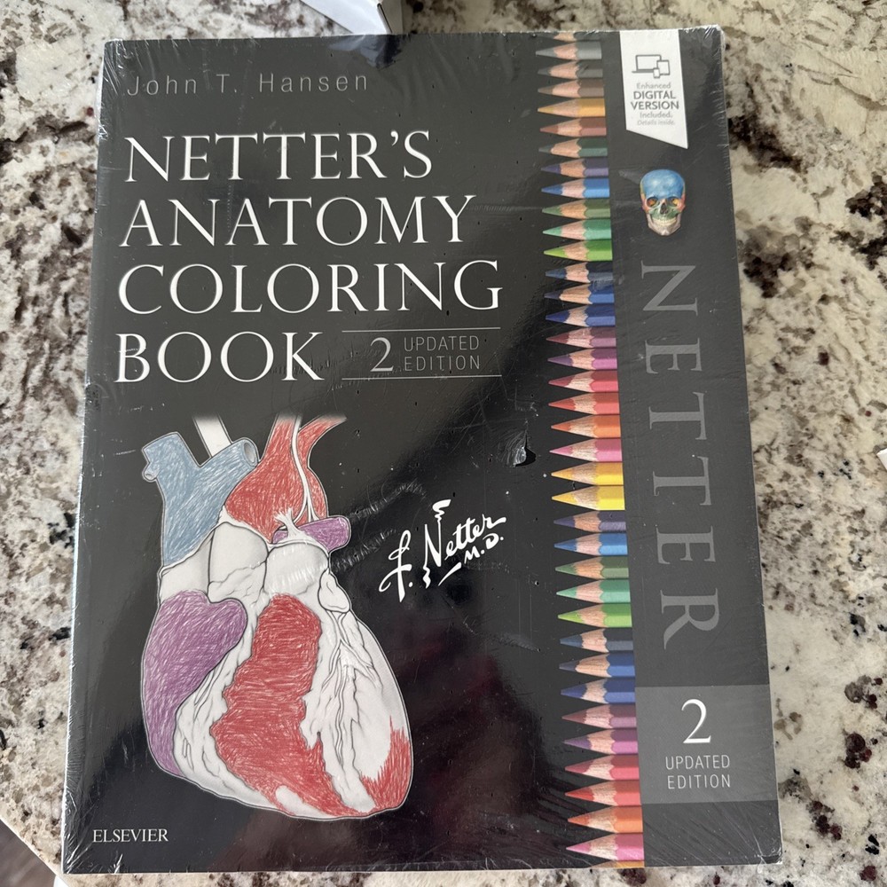Netter’s Anatomy Coloring Book 2 Updated Edition John T. Hansen Sealed, New