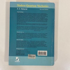 Modern Quantum Mechanics J J Sakurai Revised Edition Vintage HC Textbook Math