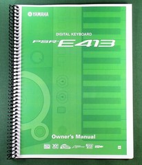 Yamaha PSR-E413 Instruction Manual: 128 Pages & Protective Covers!
