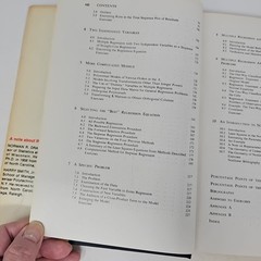 JOHN WILEY & SONS Applied Regression Analysis Hardcover Book Draper Smith 1966