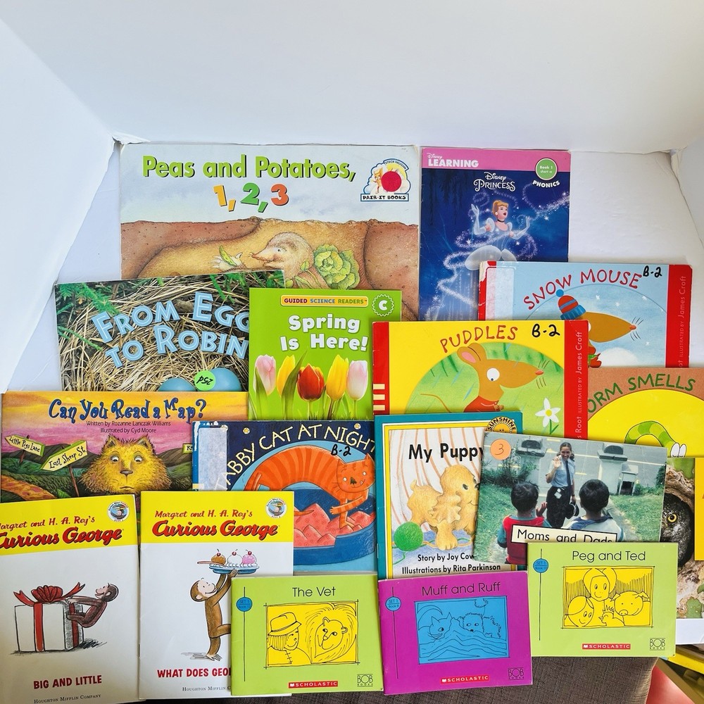 Random Lot Of 15 PK Kinder Leveled Readers Scholastic BOB Harcourt Candlewick