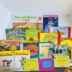 Random Lot Of 15 PK Kinder Leveled Readers Scholastic BOB Harcourt Candlewick