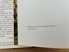 1st Edition Texas Wildlife: Photographs from Texas Parks & Wildlife 1978