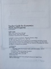 Abeka A Beka Book ECONOMICS Work & Prosperity TEACHER GUIDE Spiral 61271012