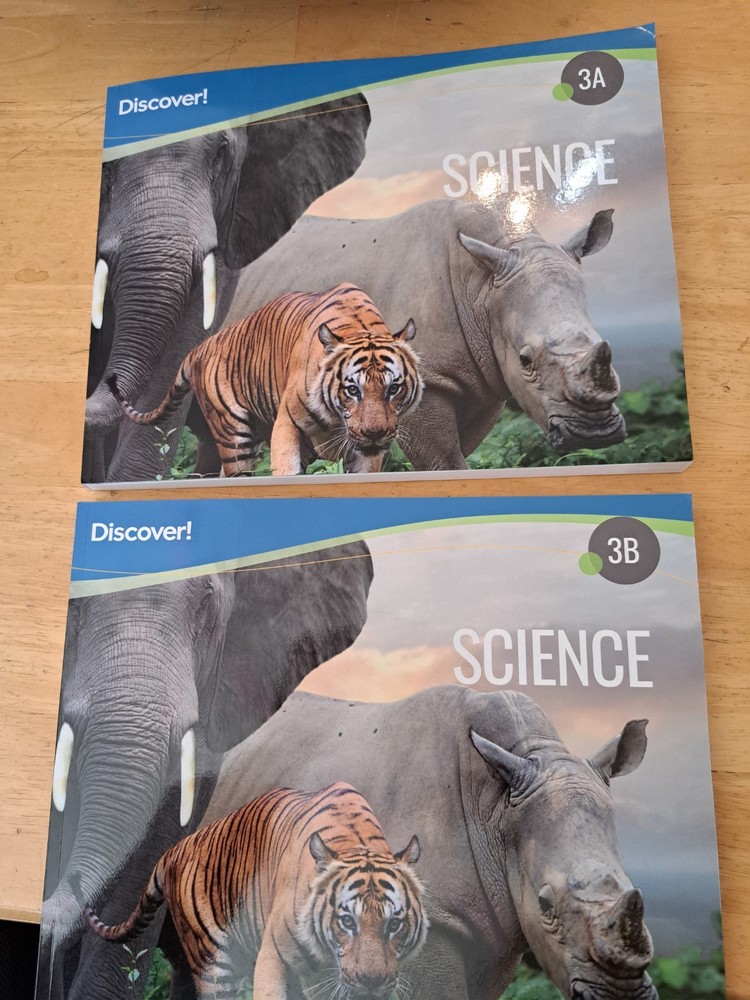 Discover! Science 3A and 3B by Edovate Learning 3rd grade homeschool workbooks