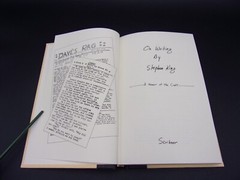 Stephen King On Writing A Memoir of the Craft Hardcover Book 2000 with Dustcover