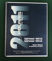 2011 Polaris Sportsman 400 H.O. ATV Owner’s Manual: 137 Pages & Clear Covers!