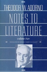 Notes to Literature Vol. 2 – Theodor W. Adorno (Paperback, 1992) VERY GOOD