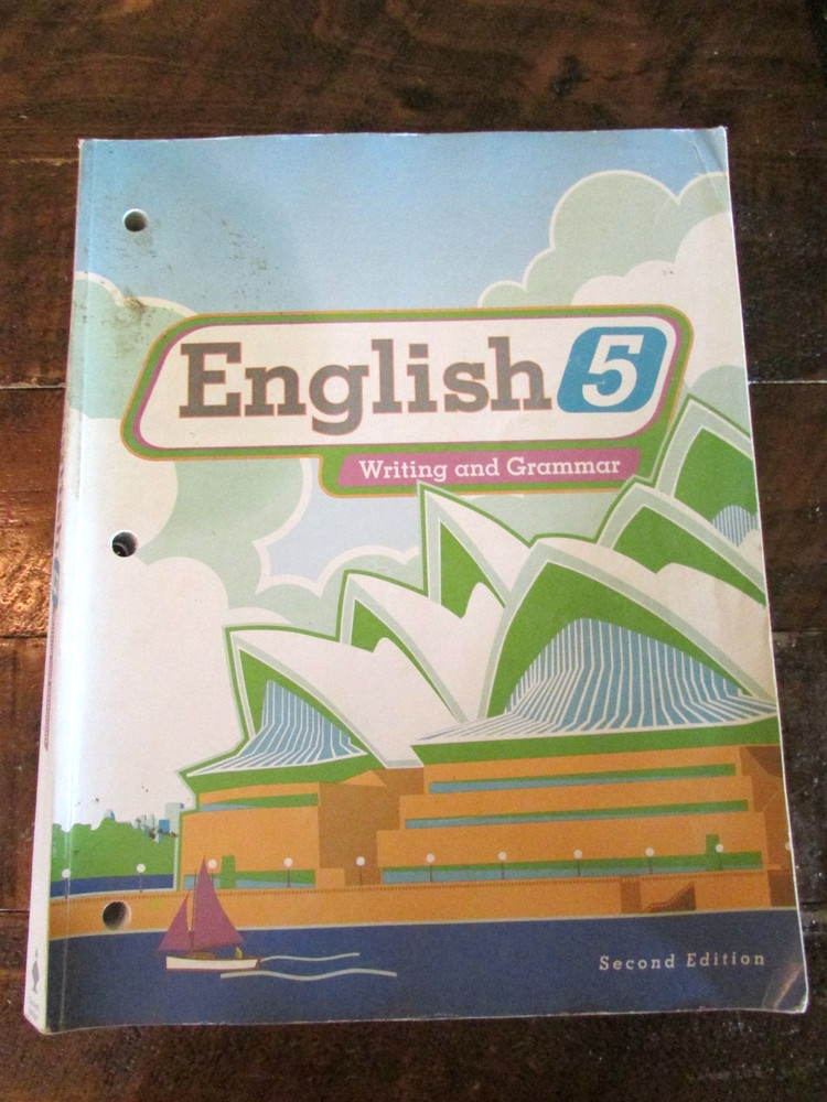 BJU Press ENGLISH 5 Worktext 2nd ed. Writing and Grammar Homeschool HARDLY USED