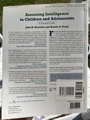 The Guilford Practical Intervention in the Schools Ser.: Assessing Intelligence
