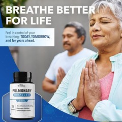 Natural COPD Support – 60 Non-GMO Capsules for Shortness of Breath Relief