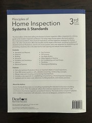 Principles of Home Inspection : Systems and Standards by Carson Dunlop (2003,…