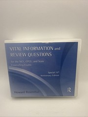 Vital Information and Review Questions-NCE and State Counseling Exams CD’s