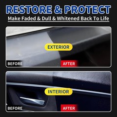 Plastic Restorer for Cars Revive Faded Vinyl, Rubber, Trim & Bumpers 3.4oz