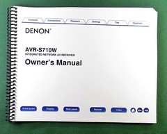 Denon AVR-S710W Instruction Manual: Full Color 268 Pages & Protective Covers!