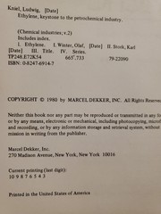 ETHYLENE – A KEYSTONE TO THE PETROCHEMICAL INDUSTRY By Ludwig Kniel 1980 HC Book