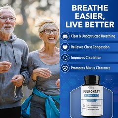 Natural COPD Support – 60 Non-GMO Capsules for Shortness of Breath Relief