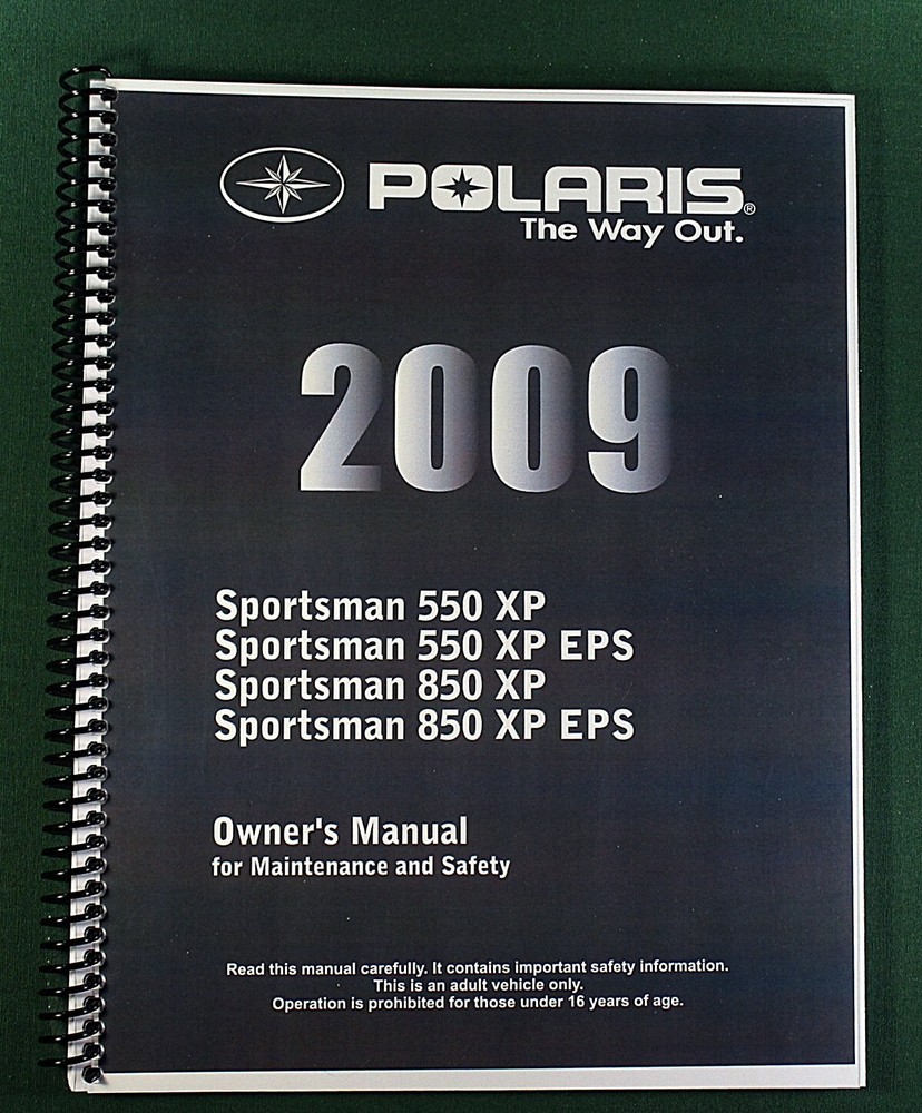 2009 Polaris Sportsman 550XP ATV Owner’s Manual: 141 Pages & Clear Covers!