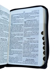 BIBLIA RVR.1960 COMPACTA, ACOLCHONADA PIEL NEGRO Con Índice Y Cierre