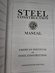 AISC Steel Construction Manual 14th Edition Dark Red Burgundy Leather Hardcover