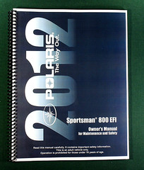2012 Polaris Sportsman 800 EFI ATV Owner’s Manual: 138 Pages & Clear Covers!