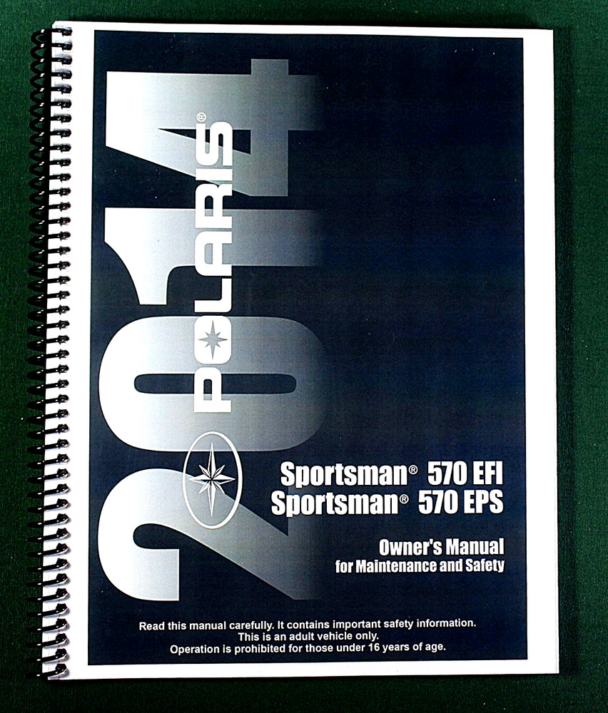 2014 Polaris Sportsman 570 EFI ATV Owner’s Manual: 149 Pages & Clear Covers!