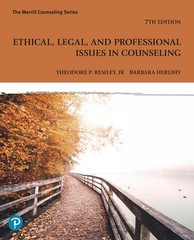 Ethical, Legal, and Professional Issues in Counseling by Theodore Remley Paperba