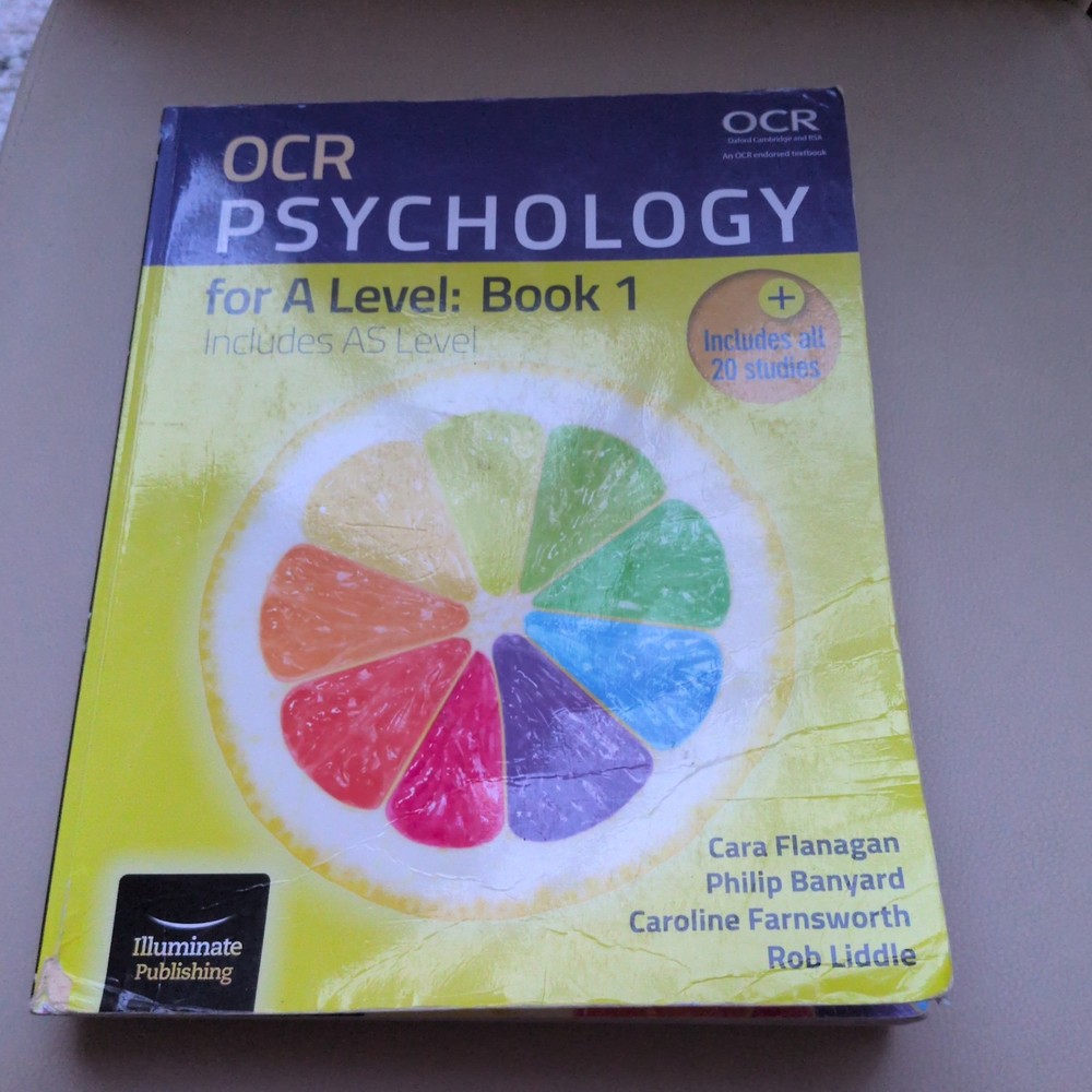 OCR Psychology for A Level: Book 1 by Liddle, Rob Book The Cheap Fast Free Post