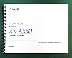 Yamaha RX-A550 Instruction Manual: Full Color 116 Pages & Protective Covers!